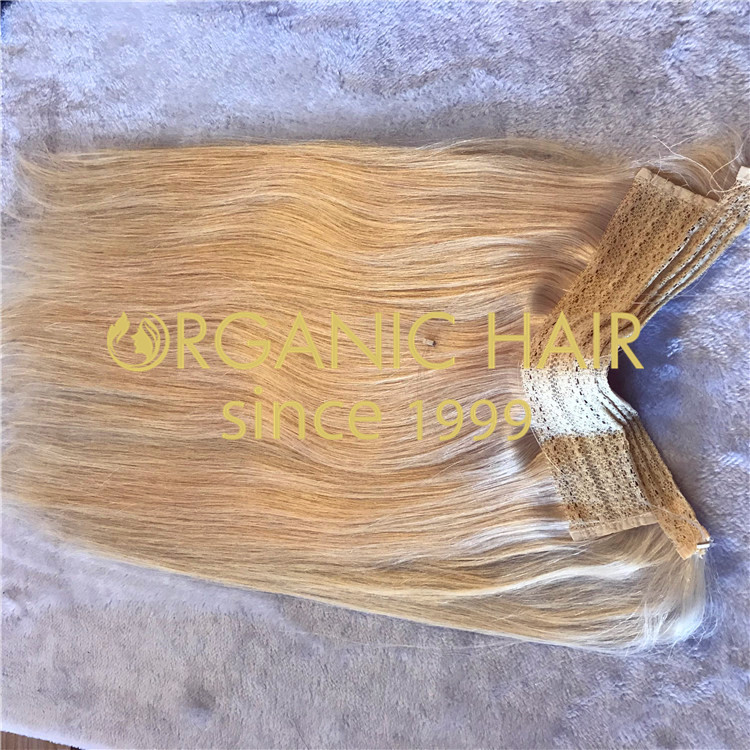 Top quality product Full cuticle hair extensions:blonde #60 halo hair H60